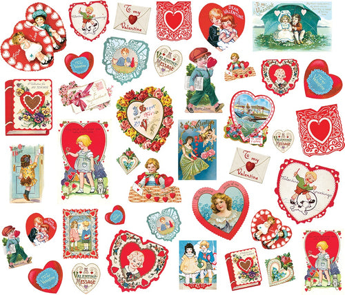 Simple Vintage My Valentine Card Ephemera 40/Pkg