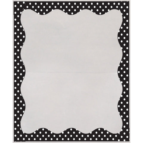 Clear View Self-Adhesive Library Pockets, 3 1/2 X 5, Clear With B/W Dots Border