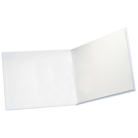 Big Hardcover Blank Book, 11 X 8.5 Landscape, White