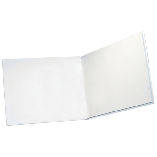 Big Hardcover Blank Book, 11 X 8.5 Landscape, White