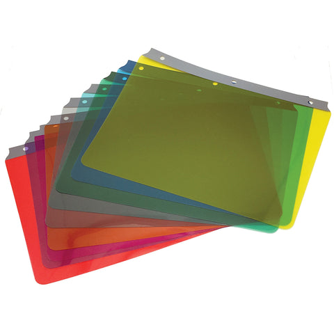 9 Pack Starter Set Full Page Reading Guides, 1 Each Of 9 Colors