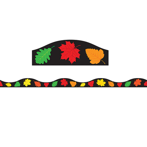 Big Magnetic Scallop Border, Fall Leaves, 12'