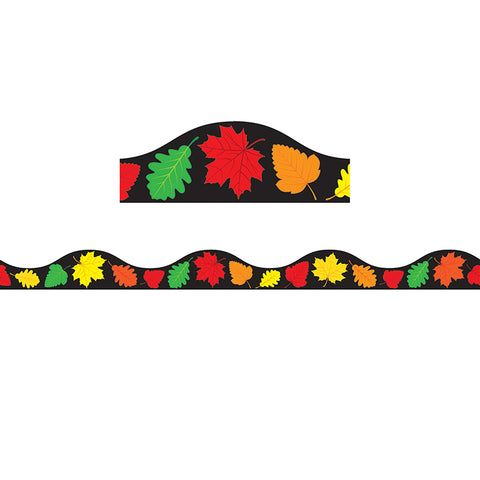 Magnetic Scallop Border Fall Leaves, 12'
