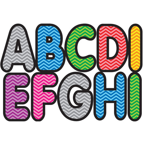 Magnetic Letters, 2.75, Assorted Color Chevron