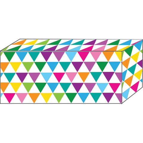 Block Magnets, Heavy Strength, 1-7/8 X 7/8 X 3/8, Colorful Triangles, Pack Of 5