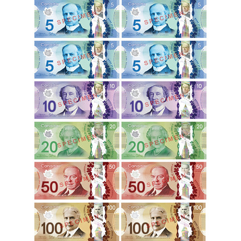 Foam Manipulatives Canadian Dollars, 12 Pieces