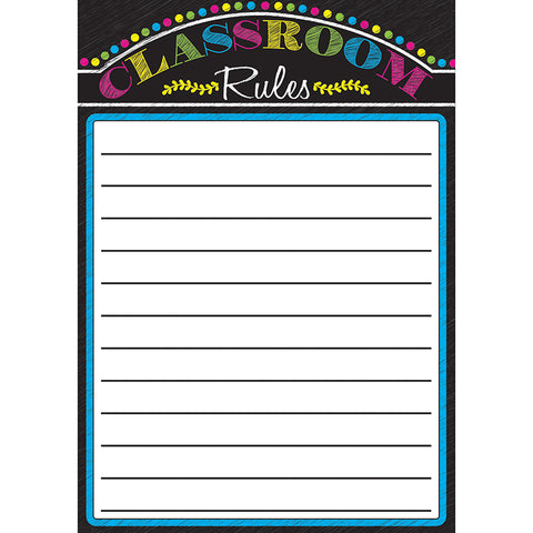 Magnetic Classroom Rules Chart, 12 X 17, Write On Wipe Off