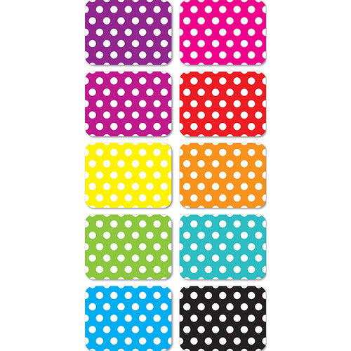 Magnetic Mini Whiteboard Erasers 2 X 1.5 X .75, Dots, Pack Of 10