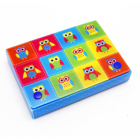 Poly Index Card Box, 3 X 5, Color Owls