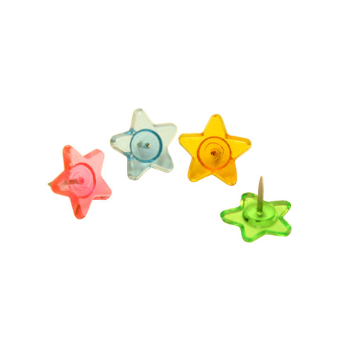 Fancy Push Pins, Stars, Pack Of 16