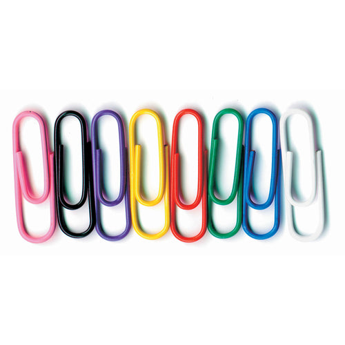 Vinyl-Coated Paper Clips, No. 1 Standard Size, Pack Of 100