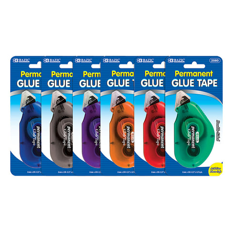 Bazic Permanent Glue Tape, 8Mm X 8M