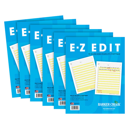 E-Z Edit Paper, 50 Sheets Per Pack, 6 Packs