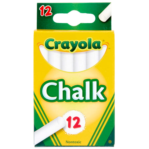 Children'S Chalk, White, 12 Count