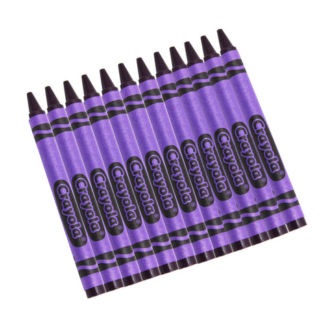 Bulk Crayons, Regular Size, Violet, 12 Count