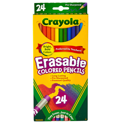Erasable Colored Pencils, 24 Count