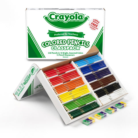 Colored Pencil Classpack, 12 Colors, 240 Count