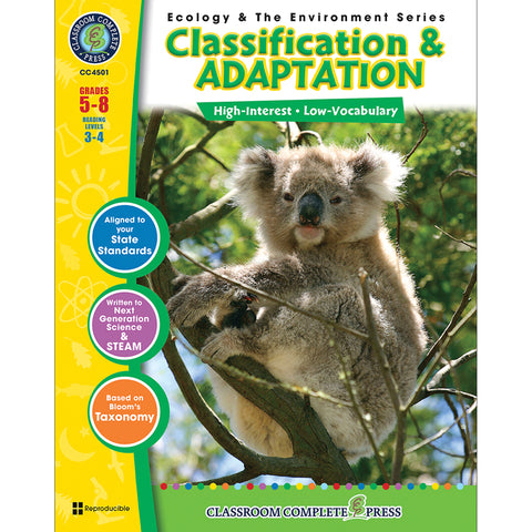 Classification &amp; Adaptation Resource Book, Grades 5-8