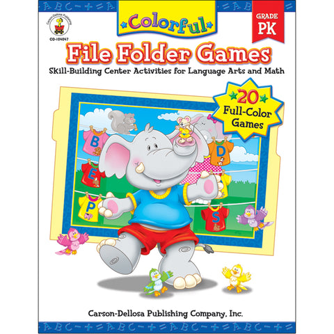 Colorful File Folder Games Resource Book, Grade Pk