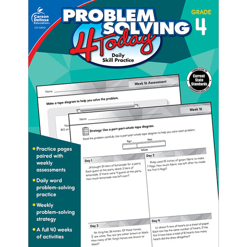 Problem Solving 4 Today Workbook, Grade 4