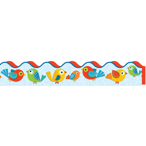 Boho Birds Scalloped Borders, 39'