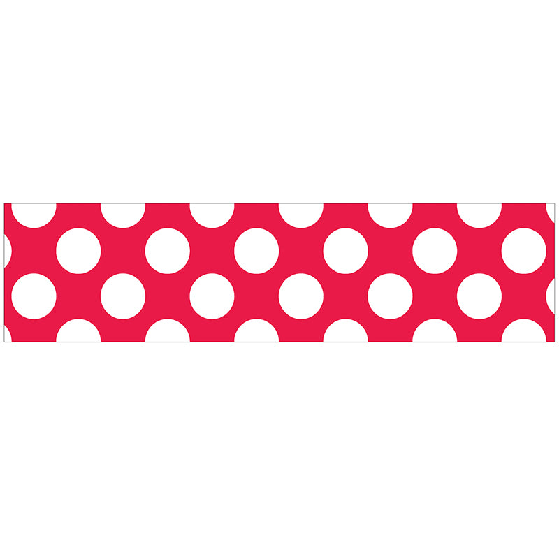 Red With Polka Dots Straight Borders for Free Printable Polka Dot Borders