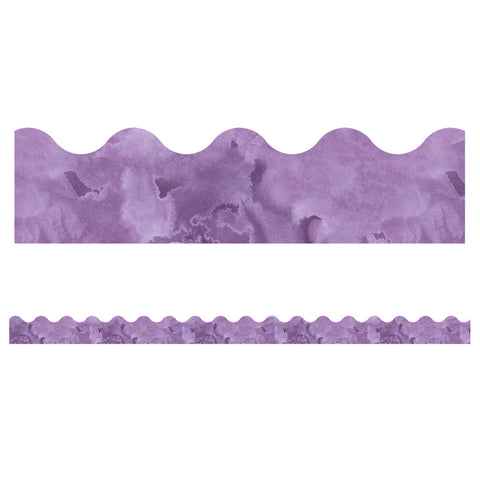 Celebrate Learning Watercolor Purple Scalloped Borders, 39'