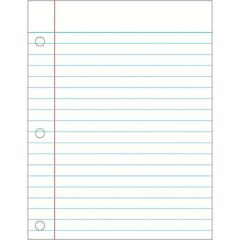 Write-On/Wipe-Off Notebook Paper Chart