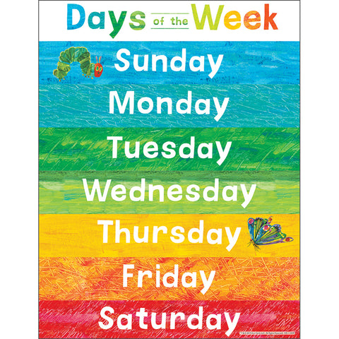 World Of Eric Carle„¢ Days Of The Week Chart