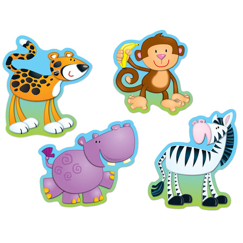 Assorted Colorful Cut-Outs, Jungle Animals