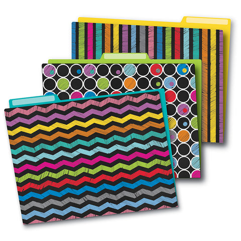 Colorful Chalkboard Folders, All Grades