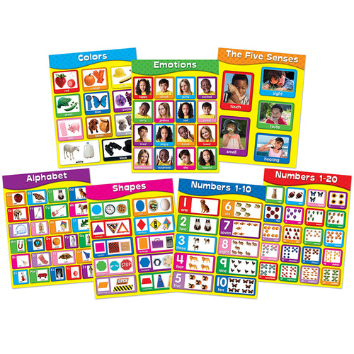 Early Learning Charts, Set Of 7
