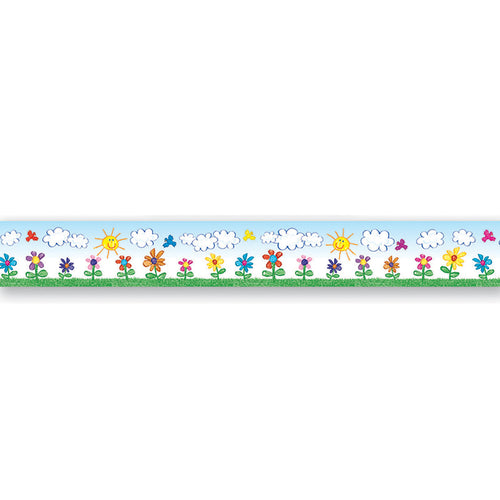 Flowers Kid-Drawn Border