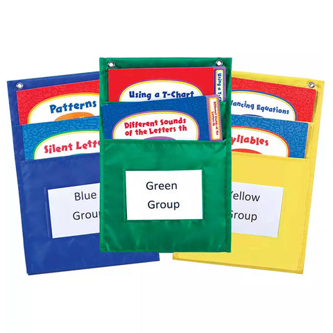 Center Organizers Pocket Chart, Pack Of 3