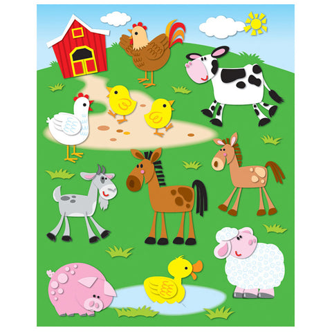 Farm Shape Stickers, 72Pk
