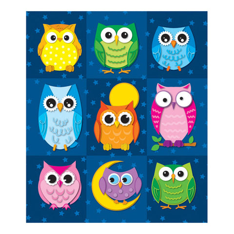 Colorful Owls Prize Pack Stickers, 216 Stickers