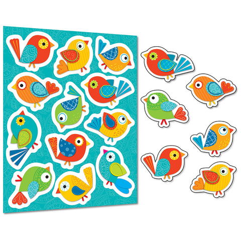 Boho Birds Shape Stickers