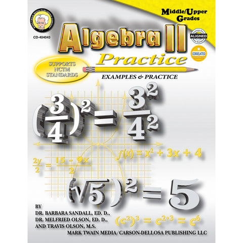 Carson-Dellosa Algebra Ii Practice Book