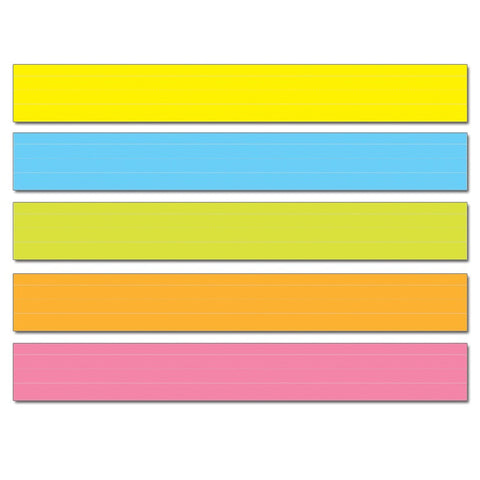 Lined Multicolored Sentence Strips, 3 X 24, Pack Of 75