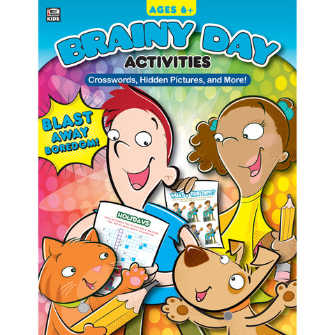 Brainy Day Activities Crosswords, Hidden Pictures, And More, Ages 6 - 8