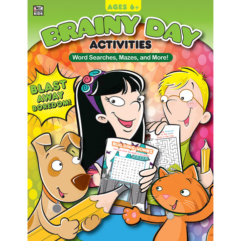 Brainy Day Activities Word Searches, Mazes, And More, Ages 6 - 8