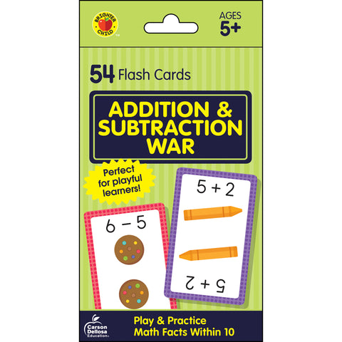 Addition &amp; Subtraction War Flash Cards