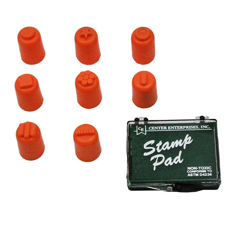 Finger Paint/Stampers With Pad, 8/Pkg