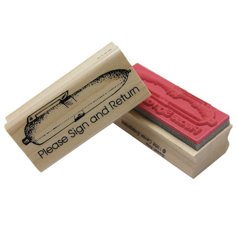 Please Sign And Return Sweet-Arts Artistic Rubber Stamp