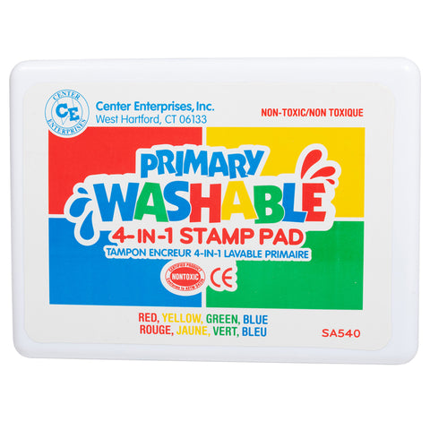 Washable 4-In-1 Stamp Pad, Primary