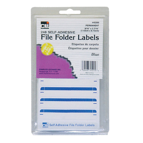File Folder Labels, Blue