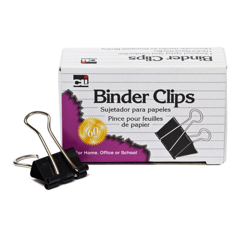 Binder Clips, Mini, 1/4 Capacity, Box Of 12