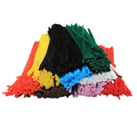 Chenille 12 Stems, Assorted Colors, Pack Of 1000