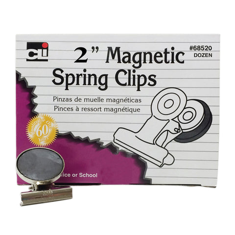 Magnetic Spring Clips, 2, 12/Box