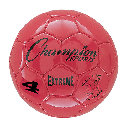 Extreme Soccer Ball, Size 4, Red